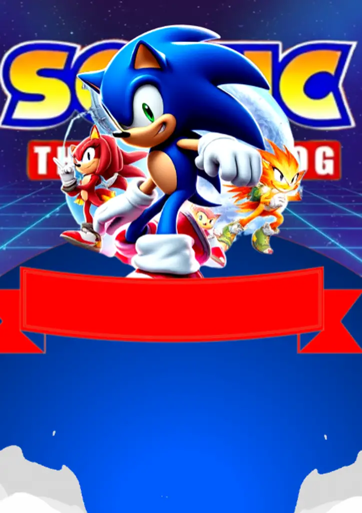 Sonic New Pronto para Imprimir